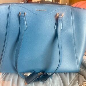Michael Kors Blue Leather Tote Bag/Brief Case!